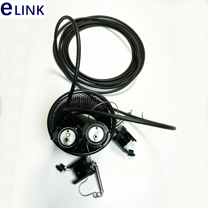 200mtr 2C TPU armored field optical Patch cord 2 cores SM outdoor aviation metal connector to FC CPRI cable jumper ELINK 5.0mm