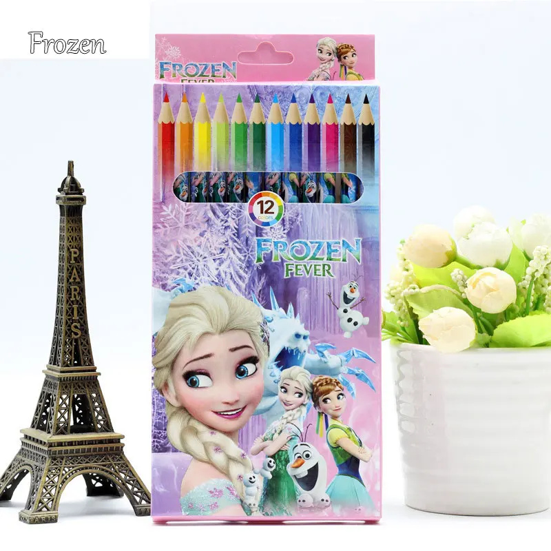 Детский цветной карандаш для детского сада мультяшный 12 цветов товары начальной