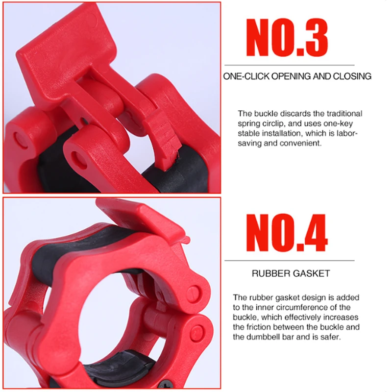 

2pcs 25mm/28mm/30mm Dumbbell Barbell Collars Clips Lock Clamp Weight Lifting Gym Training Fitness Body Building Barbell Buckle