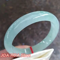 genuine old pit natural jadeite floating green jade bangle waxy kind ice through emerald bracelet jewelry