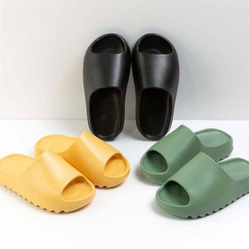 

Non-slip Bathroom Home Shoes Indoor Comfortable Soft Slippers Men Women Flat EVA Thick Sole Slides Women's Sandals Plus Size