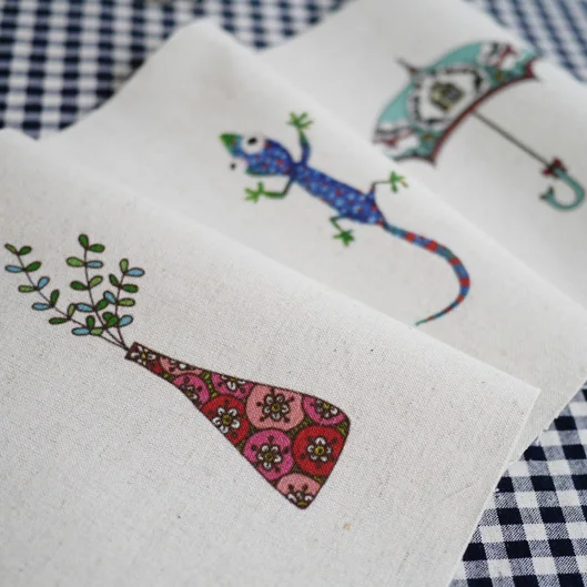

cotton and linen cloth hand printing and dyeing decorative painting dining mat notebook cover national style series