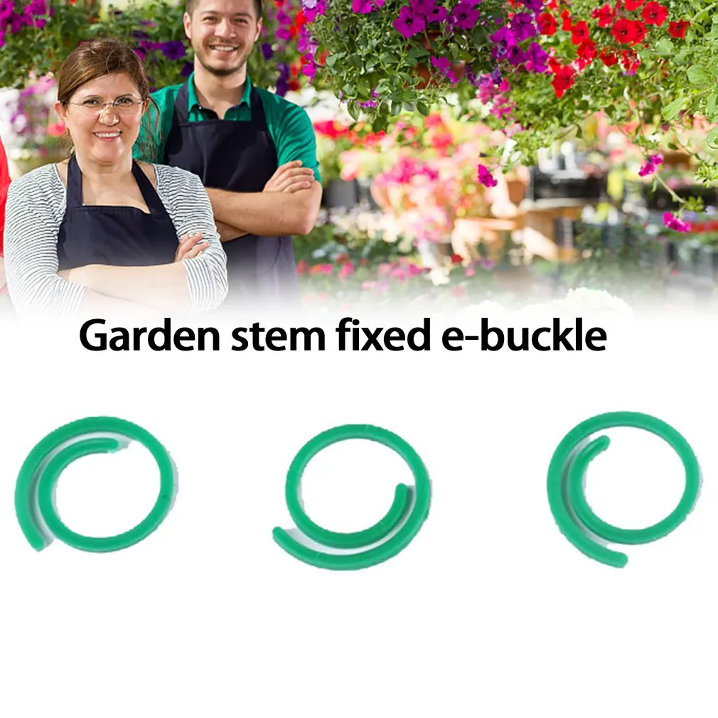 

Garden Stem 8-buckle Plant Tomato Flowers Stem Plastic Green Durable 8-buckle With High Flexibility