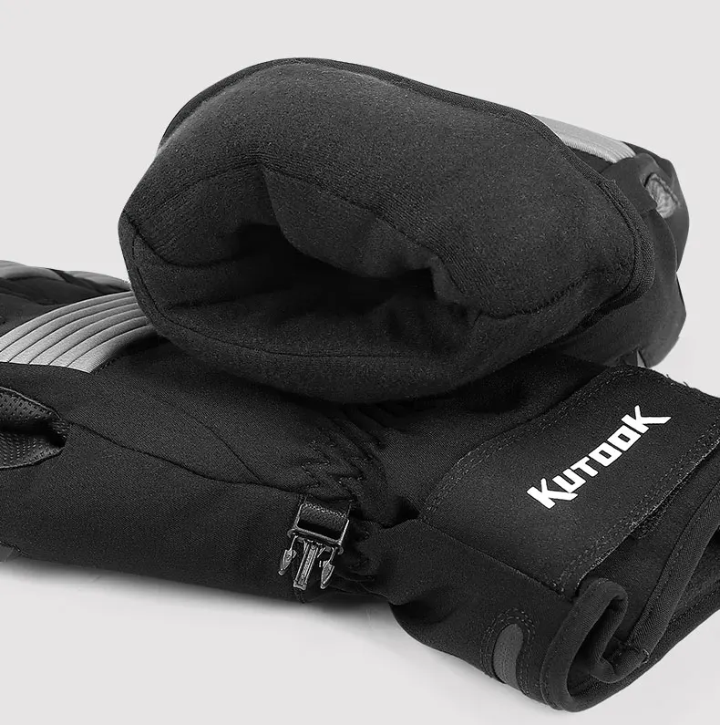 KUTOOK USB Перезаряжаемые Батарея перчатки с подогревом Термальность Для мужчин зимние Водонепроницаемый лыжный Снегоход Мотоцикл Сноуборд аксессуары