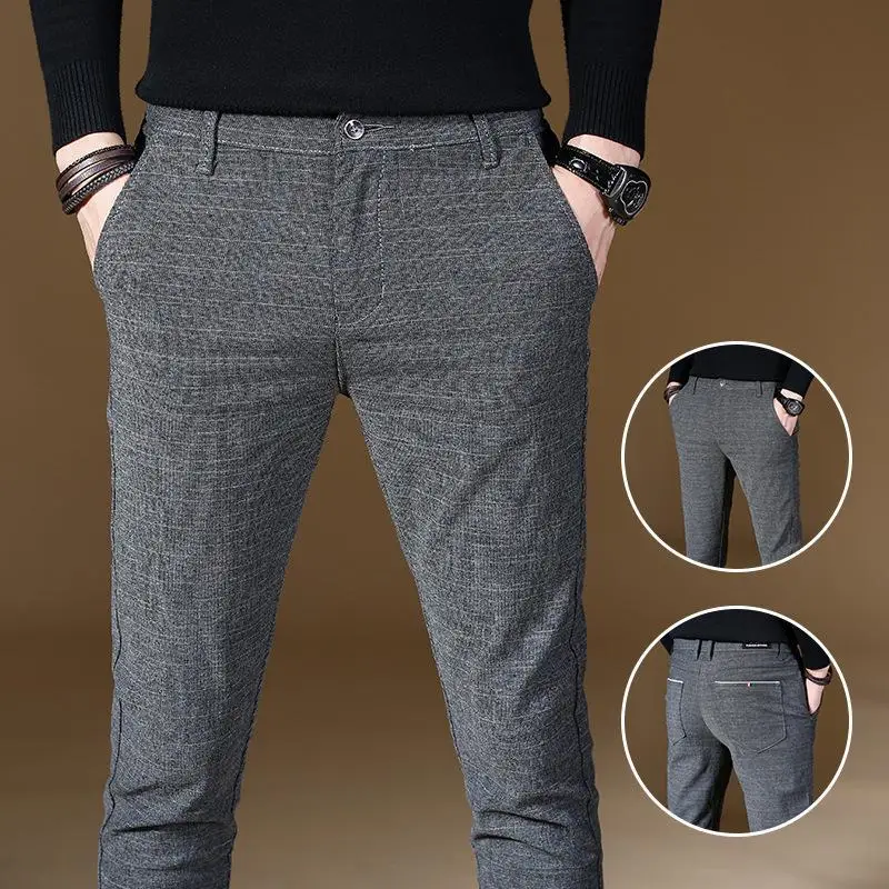 

2020 Fashion High Quality Men Pants Spring Autumn Men Pants Trousers Male Classic Business Casual Trousers Full length