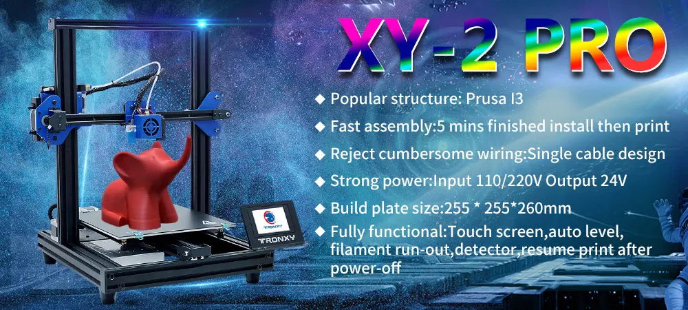 TRONXY 3d принтер X5SA PRO принтер для печати из АБС-пластика ТПУ PLA Модернизированный 24V Мощность-off поиска печать Titan нити один щелчок вверх и вниз