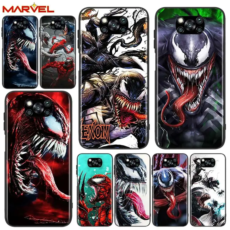 

Venom Marvel cool for Xiaomi Poco X3 NFC X2 M3 M2 F2 F3 Pro C3 F1 A2 Lite Mix3 Play Silicone Soft Black Phone Case