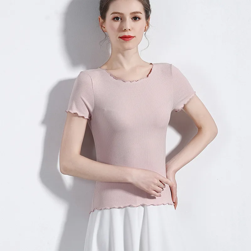 Старинные деревянные уши с круглым вырезом лодочкой короткими рукавами для