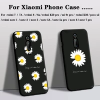 phone case for xiaomi redmi 7 7a 8 8a k20 5a pro mi 9t cover silicone redmi note 1 3 5 5a 6 7 7pro case rose flower floral cover