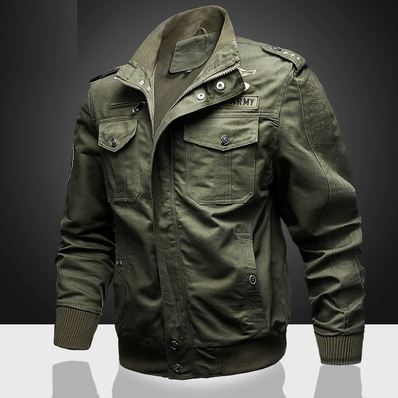MANLI 2020 Men Hiking Jacket Army Green Military Motorcycle Ma-1 Aviator Bomber Plus 6XL Spring Autumn Mens jackets | Спорт и