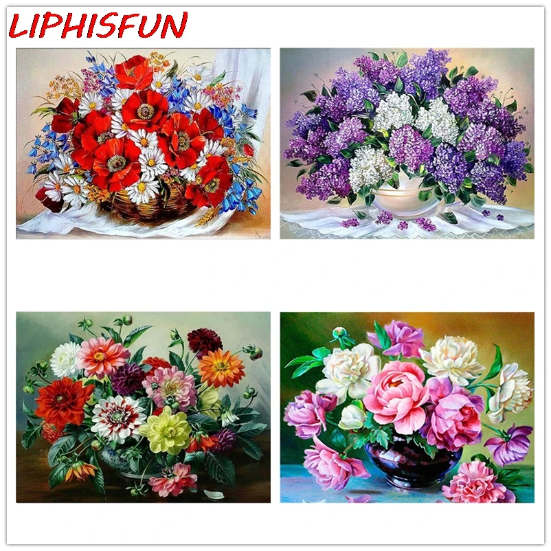 

Алмазная живопись 5D "Цветочная сцена", полная квадратная/круглая дрель, вышивка крестиком, 3D Декор для дома, спальни