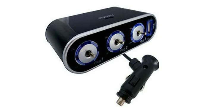 Новый автомобильный прикуриватель Usb розетка 3 Way Тройной для автомобильного
