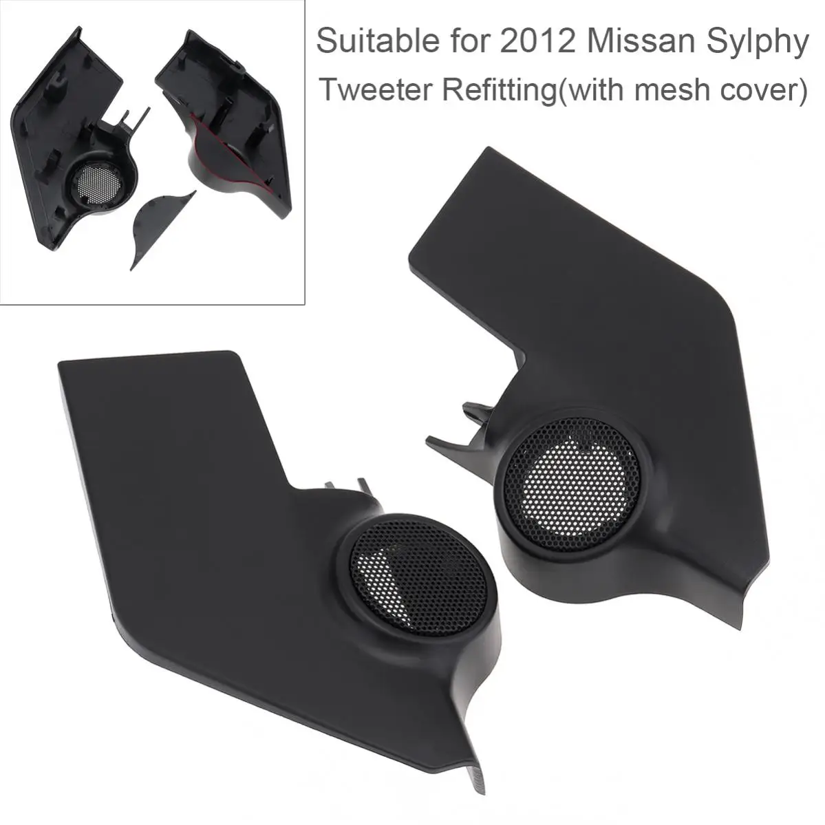 

ABS Hifi System Tweeter Horns Cover Fit for Nissan 2012 Refitting Installation Front Door Speaker Adapter Kit