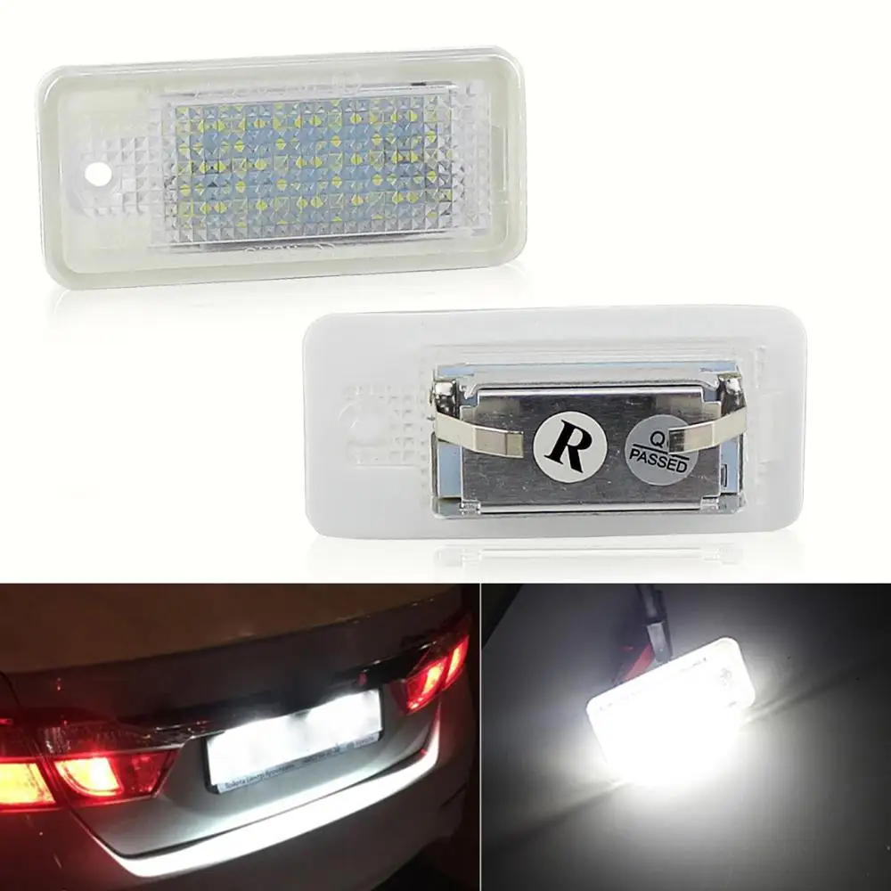 

LED CANBUS No Error License Plate Light Base bulb For Audi A6 .C6 (4F) S6 A8 S8 D3(4E) Q7 AUTO Number Plate lamp No Hyper Flash
