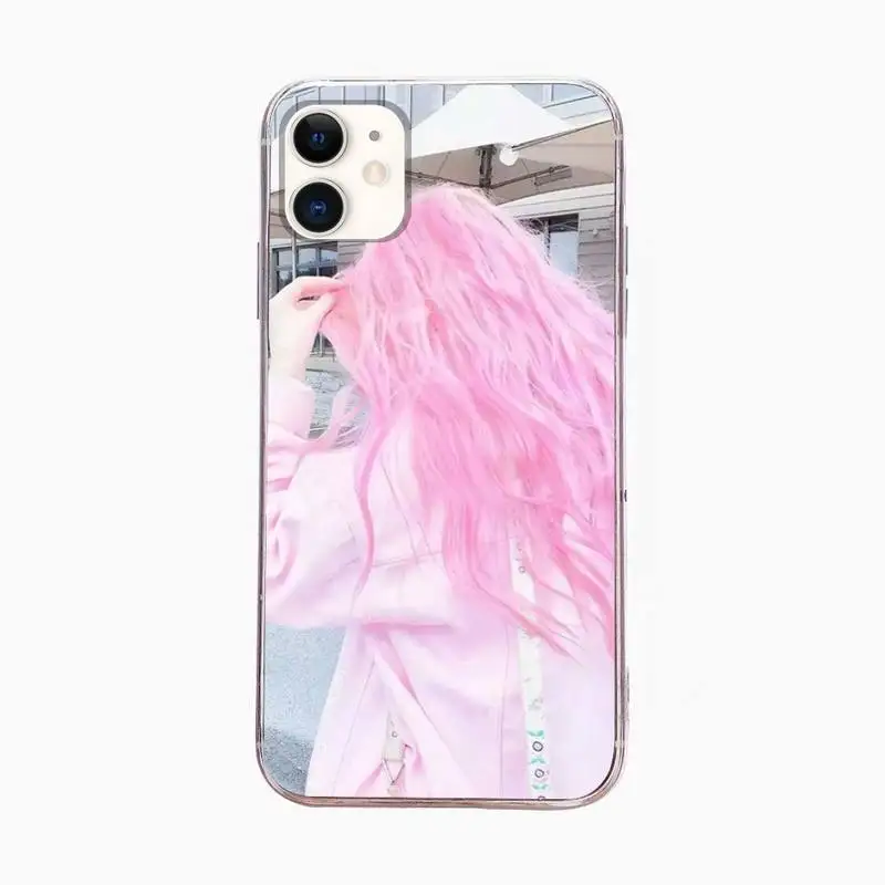 

Korean Style Ins Pink Phone Case For Iphone 6 6s 7 8plus X Xr 11 12 Mini Pro Max Fundas Cover