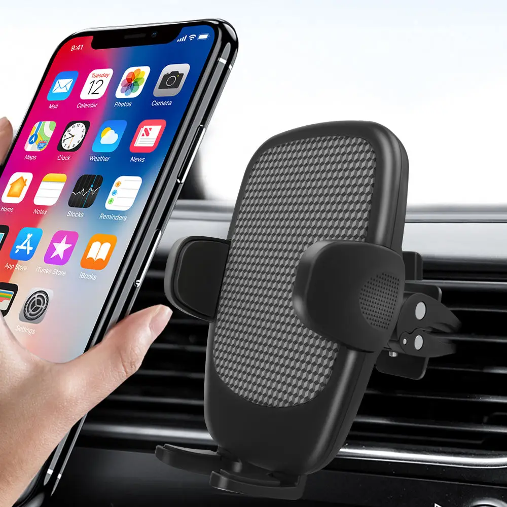 

2021 Amazon Best Selling Mobile Twist-Lock Clip Phone Stand Universal Smartphone Car Air Vent Mount Holder Free Sample