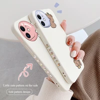 the bear rabbit balloon phone case for iphone 12 pro max 11 x xs xr xsmax se2020 8 8plus 7 7plus 6 6s plus silicone cover