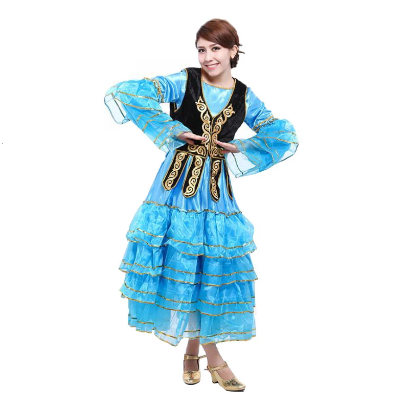 

Women Xinjiang national costume Kazakh costume Kazakh dance costume Uygur costumes Dress