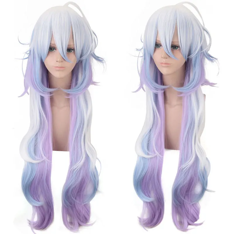 

FGO Fate Grand Order Servant Caster Merlin Cosplay Wig Mixed Colors Long Synthetic Hair