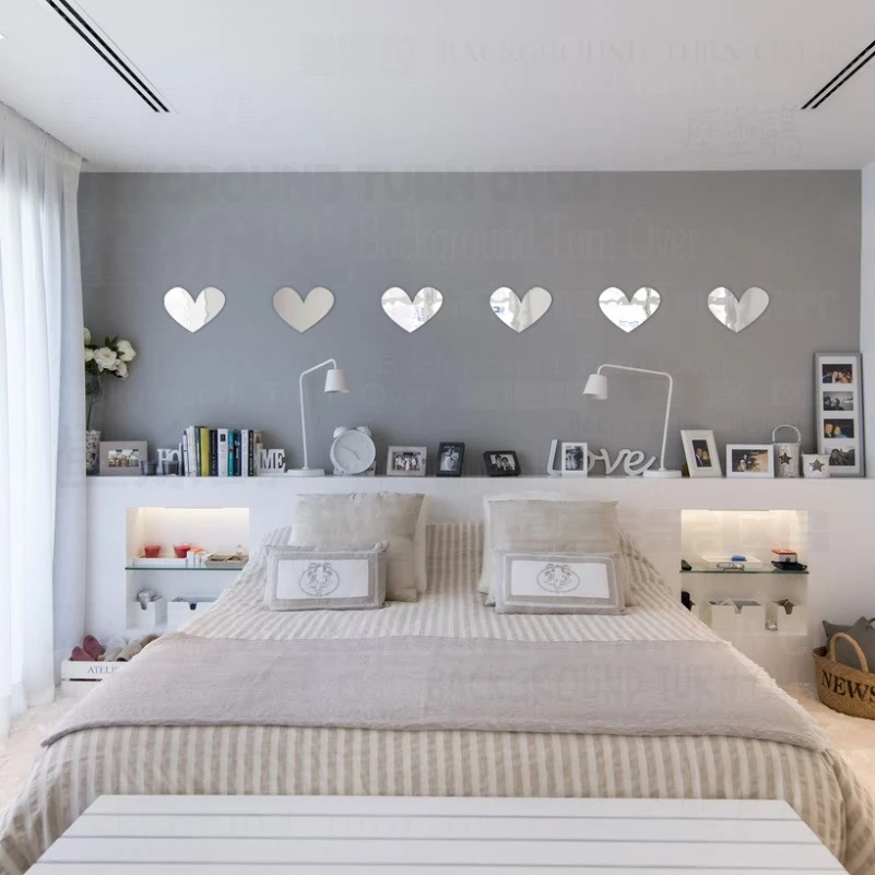 20 шт. зеркальные наклейки на стену Наклейка украшение комнаты Декор для дома современных декоративных детей