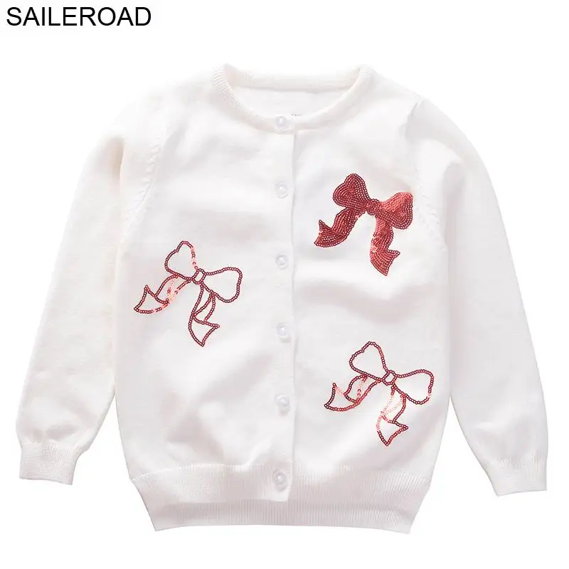W19307 sweater SAILEROAD 2-7 лет свитер девушка однобортный малыш кардиган единорог вышивка детские свитера для детской одежды - Цвет: W19307 sweater