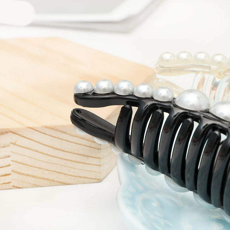 Модные женские заколки для волос с имитацией жемчуга акриловые геометрические