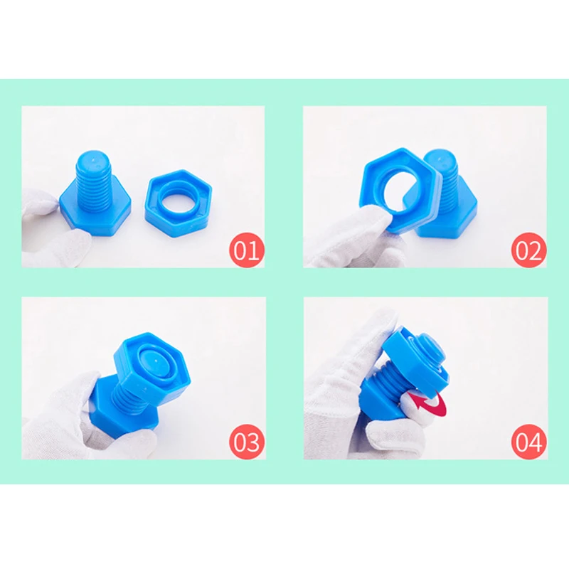 

16Pcs/Lot Montessori Toys for Children Early Learning Educational Intelligence Screw Nut Matching Games