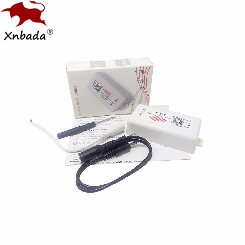 Светодиодный музыкальный контроллер SP107E WS2812B WS2811 Bluetooth для светодиодной