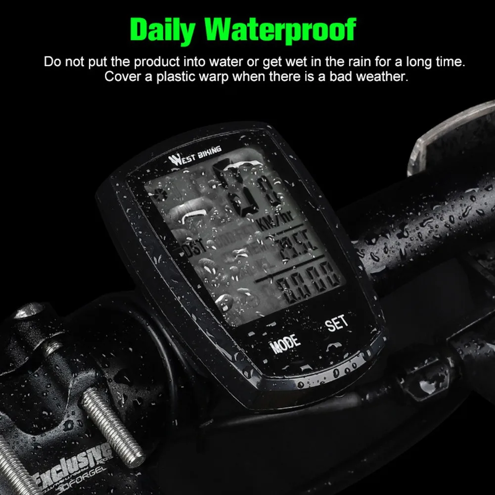 

1pc Wireless Speedometer 6x4mm Waterproof Computer Odometer Digital LCD Bike Stopwatch Wire Odometer Bicycle Accessories