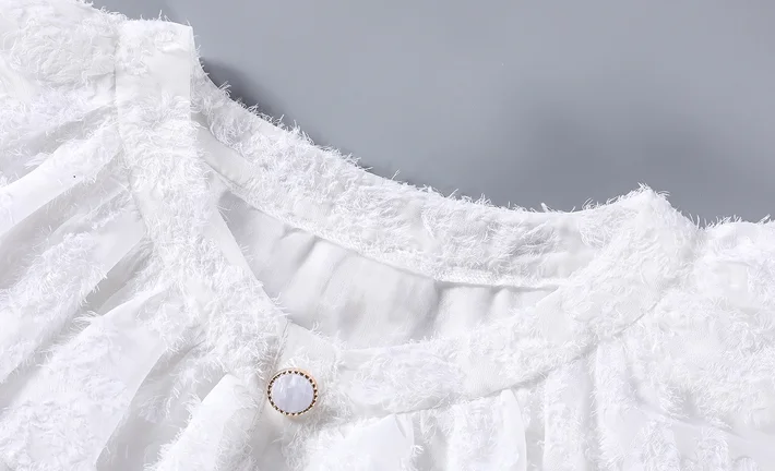 

ruffles chiffon white lace tops elegant female long sleeve lace chiffon blouse fashion women clothing chiffon shirt korean