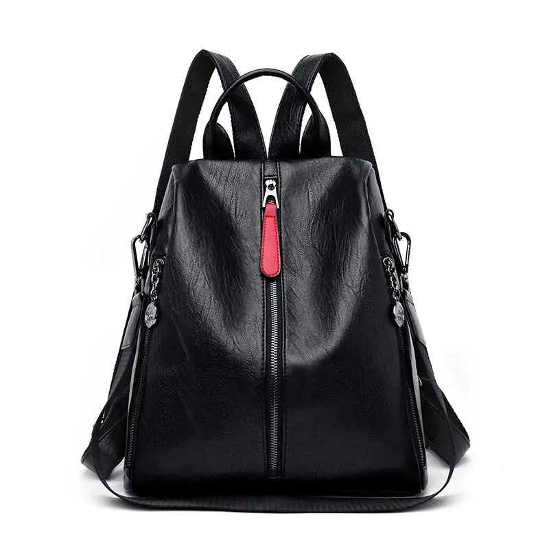 

Модный женский рюкзак с защитой от кражи, высококачественный прочный дорожный рюкзак из мягкой кожи, повседневный Водонепроницаемый женск...