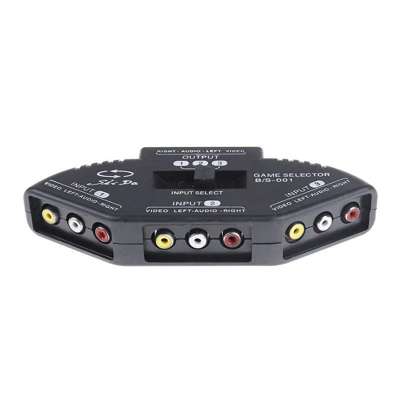 3-Way Audio Video AV RCA Switcher Selector Box Splitter with 3-RCA Cable for Xbox PS2 PS3 AS99 | Электроника