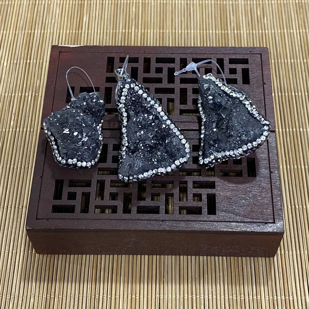 

Natural Stone Color Crystal Pendant Irregular Shape Pendant for Jewelry Making DIY Necklace Earring Accessories Reiki Healing
