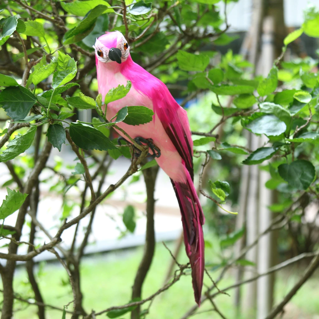 Реалистичный Macaw попугай Искусственное перо Птица Животное украшение сад