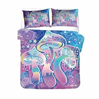 helengili 3d bedding set magic mushroom pattern print duvet cover set bedclothes with pillowcase bed set home textiles
