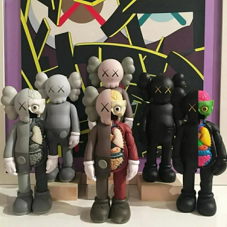 20cm KAWS Half Skull Body Semi-anatomical Anime Figures Cartoon Funny Sesame Street Model Dolls Trend Decoration For Gift Toys |