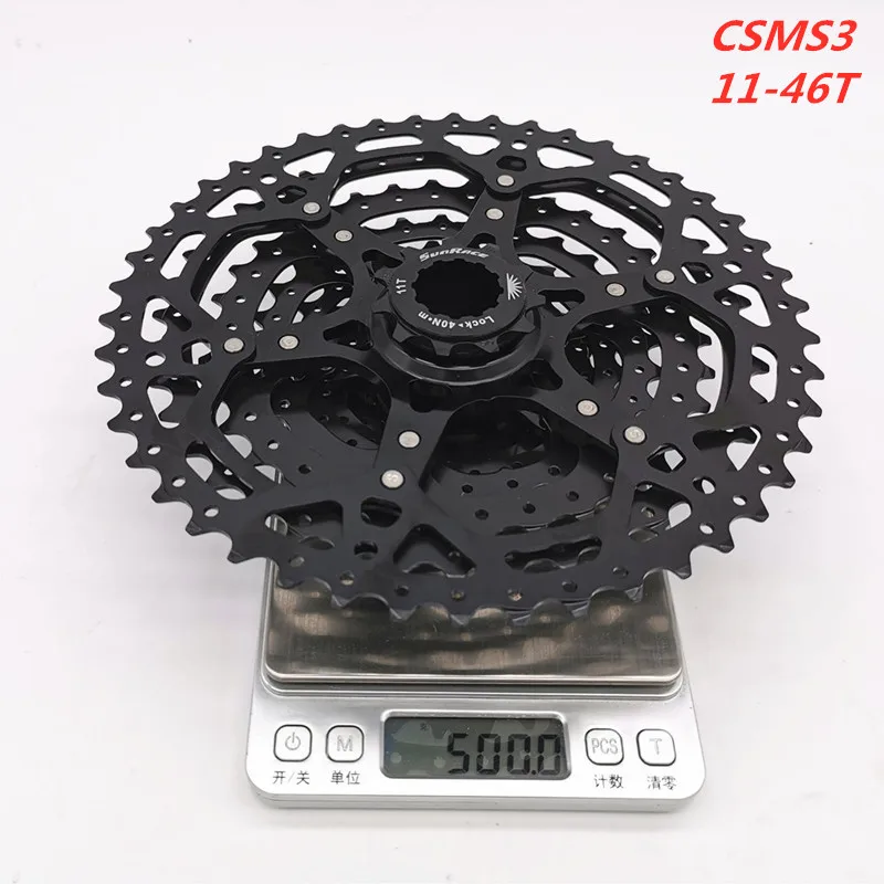 MS3 46T black Sunracing 10 скоростей CSMX3 CSMS3 11-40T 11-42T 11-46T велосипед свободного хода широкое соотношение велосипед кассета для горных велосипедов инструмент MTB маховик - Цвет: MS3 46T black