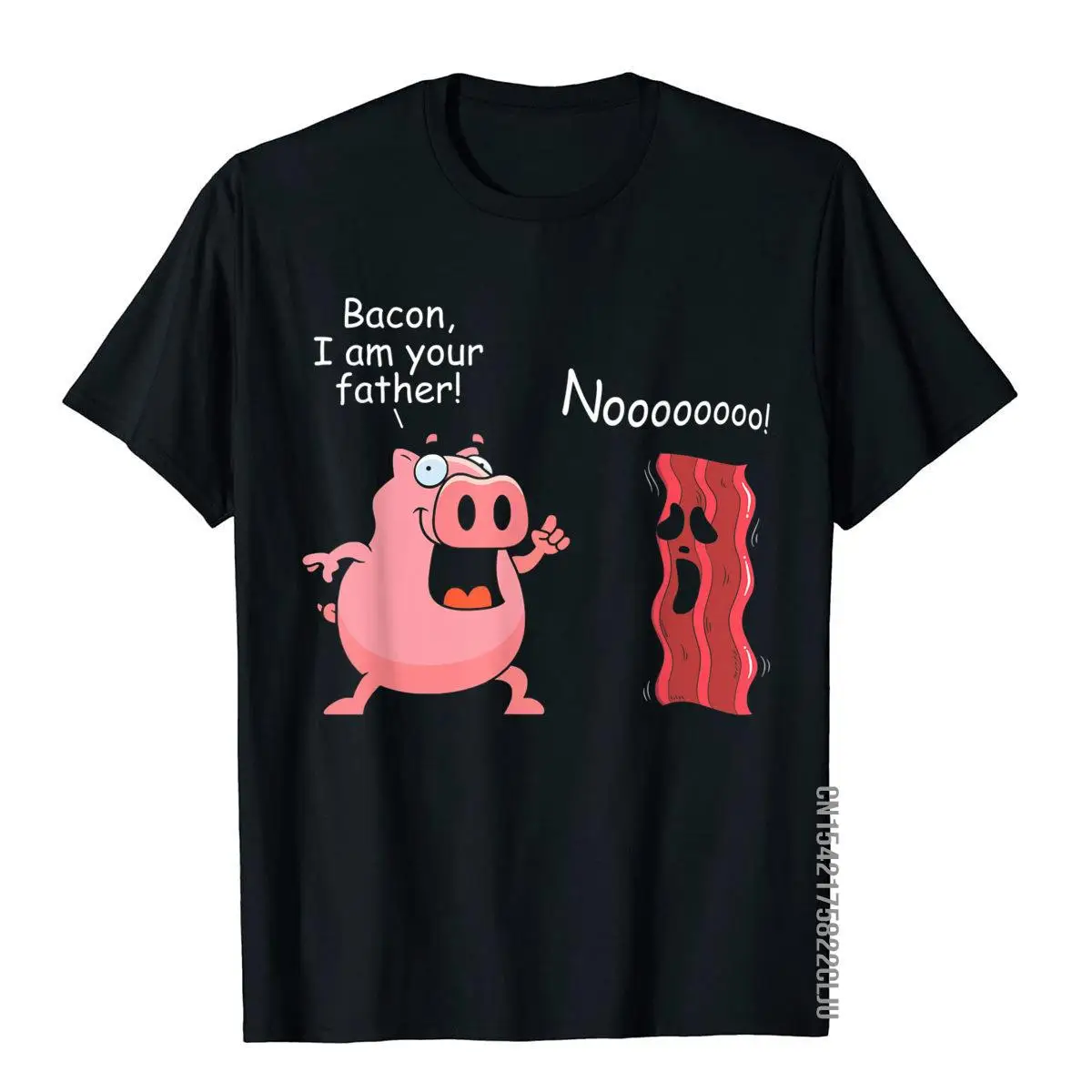 

Bacon I Am Your Father Funny Bacon Shirt Cotton Tees For Men Unique Top T-Shirts Group Latest