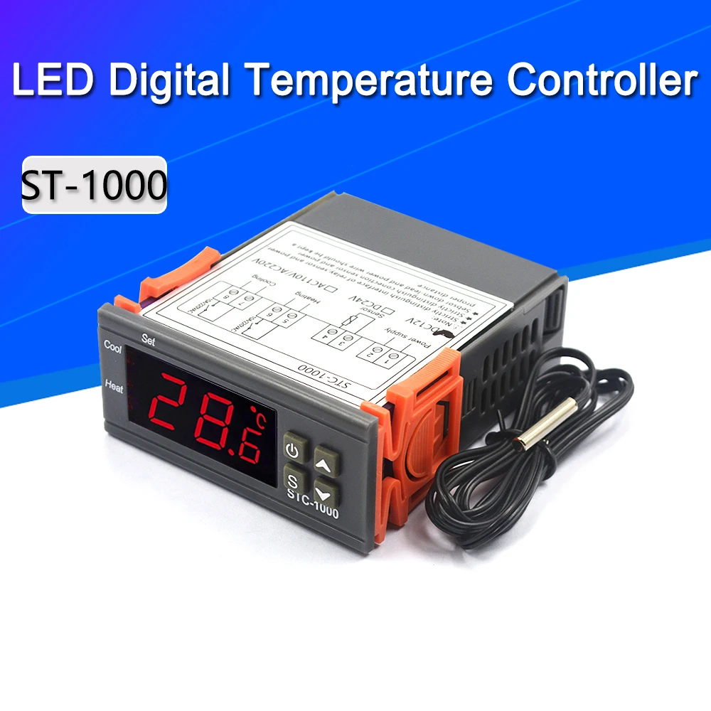 STC-1000 STC 1000 LED Digital Thermostat for Incubator Temperature Controller Thermoregulator Relay Heating Cooling 12V 24V 220V |