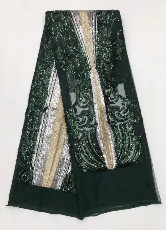 Женская модная Тюлевая вышивка с блестками французская сетчатая кружевная ткань