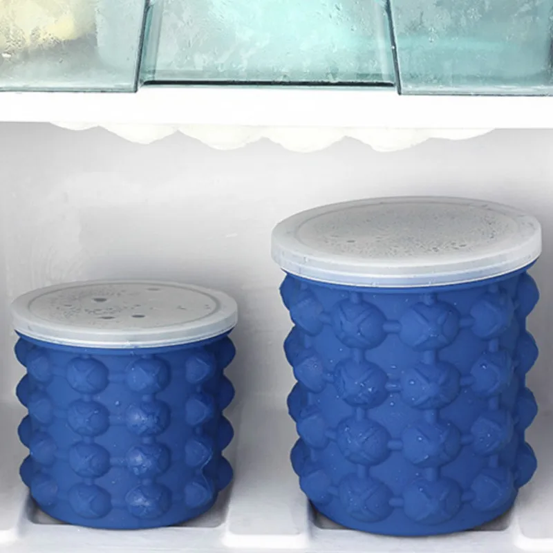 Силиконовая чашка для льда круглая с крышкой двойное ведро шампанского холодной