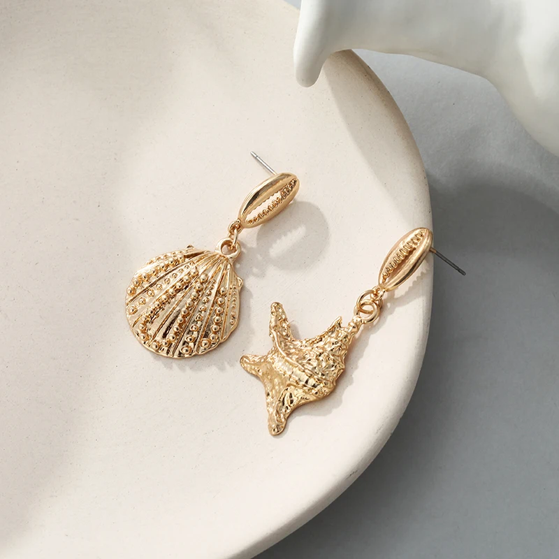 Новинка 2019 пляжные серьги в виде раковины женские модели увеличенные