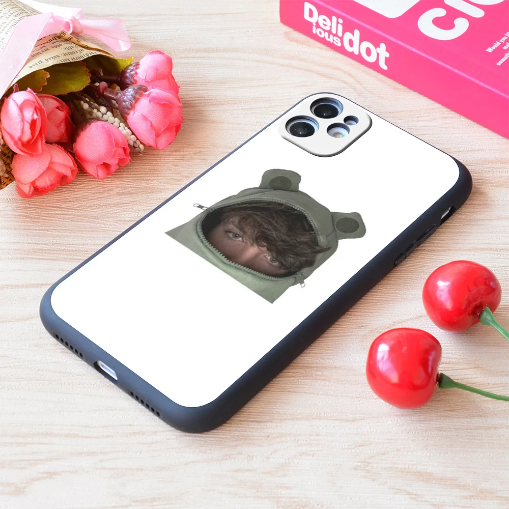 

For iPhone Karl Jacobs In A Frog Hoodie Print Soft Matt Apple Case