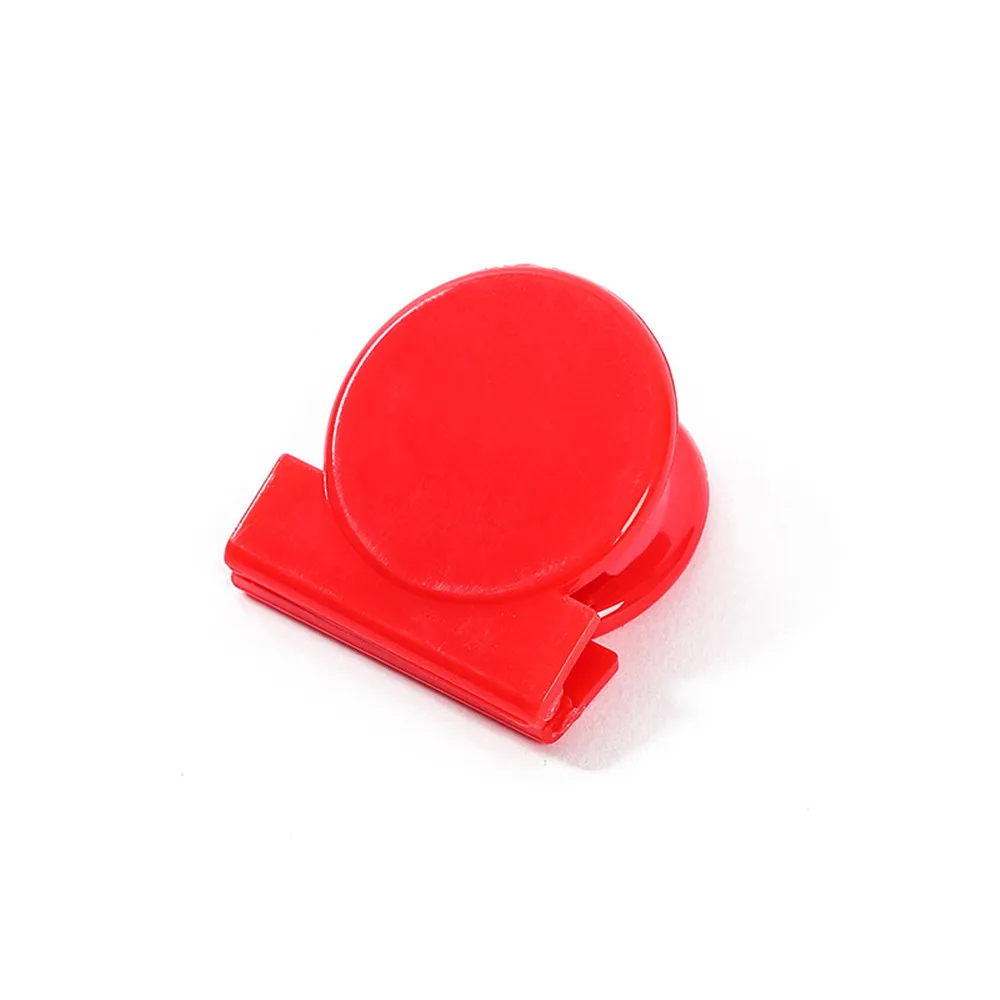 

5pcs Candy Color Round Plastic Clip Plastic Number Plate Clip File Bill Binding Small Clip Stationery Bookmark Office Supplies