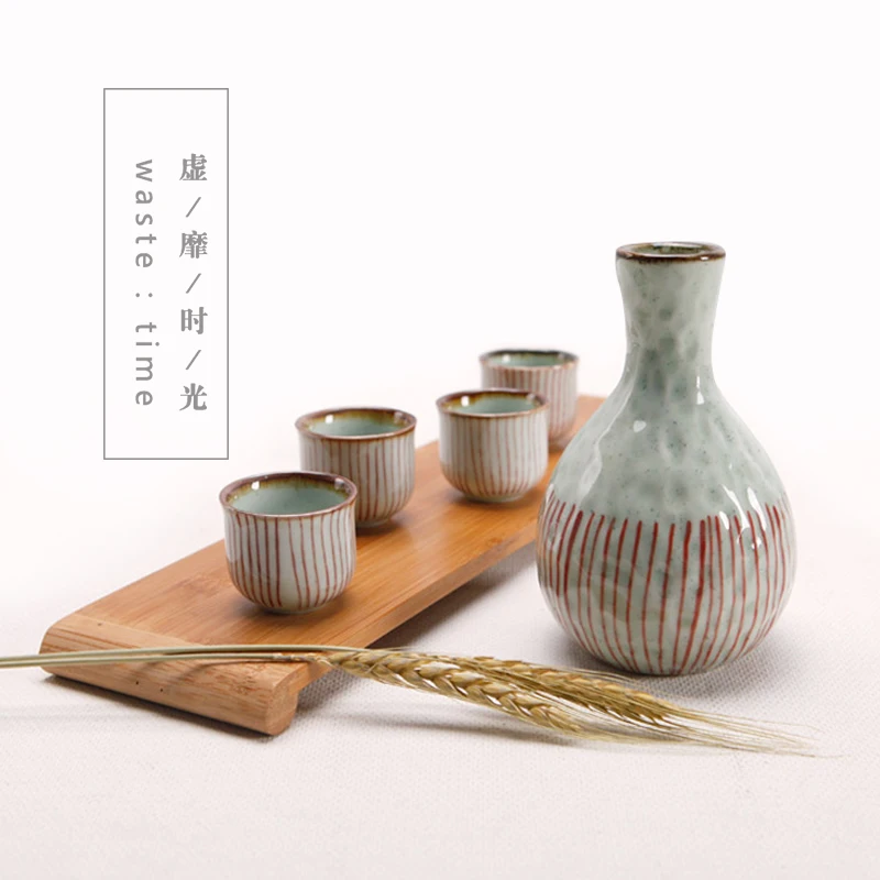 Японский Высококачественный винтажный набор для вина керамические фляги бедер