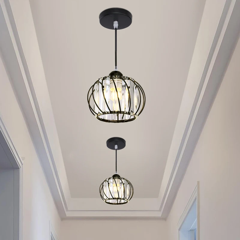 Золотой черный железный Современный хрустальный внутренний светодиодный