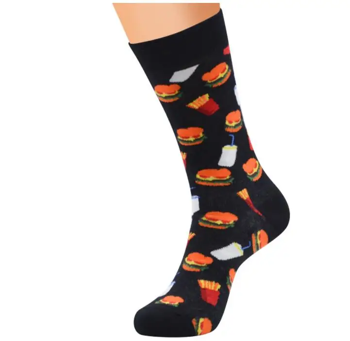 Модные художественные Носки с рисунком счастливые мужские носки из хлопка