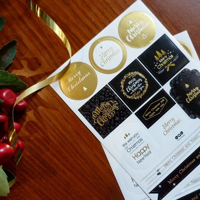 2 шт./компл. бумага для украшения на Рождество запечатывания стены стикеры сделай