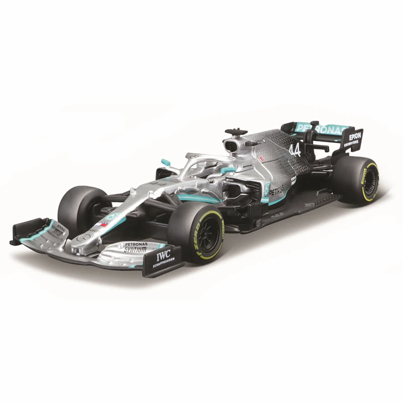 Bburago-Coche de aleaci&oacute;n de lujo modelo Mercedes F1 W10 EQ Power + 2019, juguete de colecci&oacute;n, regalo, 1:43, 2019-0