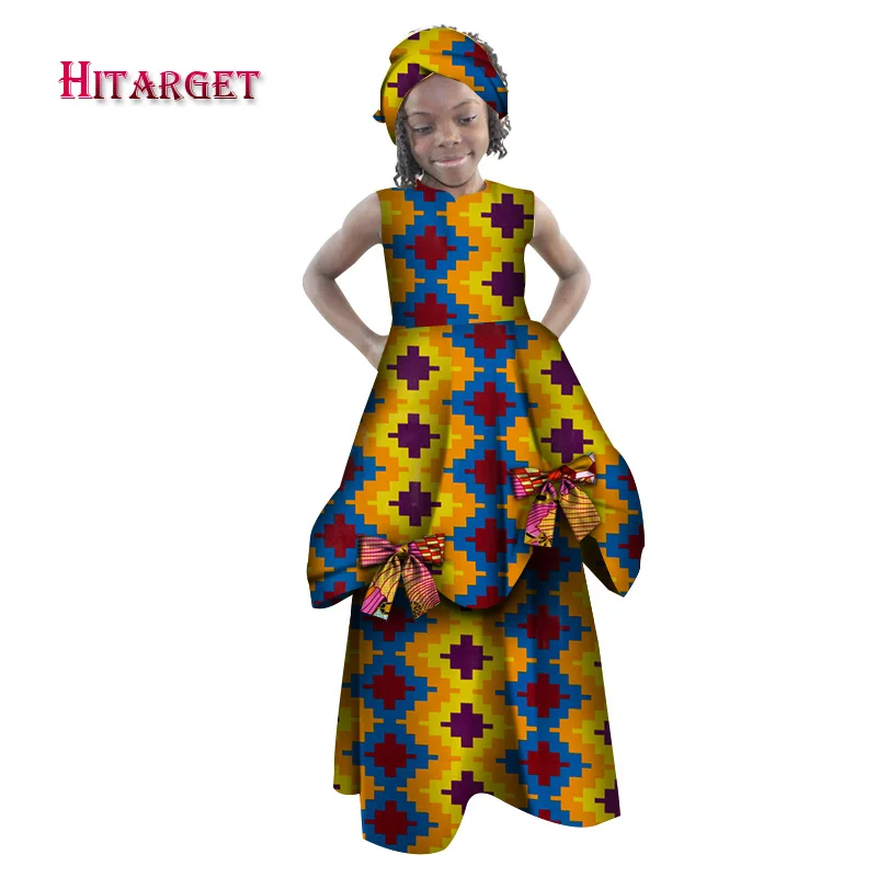 Африканское летнее платье для девочек традиционные хлопковые платья Дашики без